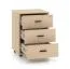 Rolling Cabinet | Color: Lindberg Oak | 3 drawers | 46 x 41 x 64 cm | for the office and home office | lockable | soft-close feature | ABS edges