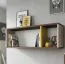 Suspended Rack / Wall Shelf Kerema 12 | Walnut / Elm / Yellow | 35 x 100 x 25 cm | Modern Design