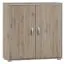 Chest of drawers Cianjur 09, Colour: Oak / White - Measurements: 108 x 80 x 40 cm (H x W x D)