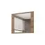 Vanity unit incl. mirror panel Jalon with siphon cutout, Colour: Wotan Oak / Black matt - 57 x 60 x 35 cm (H x W x D)