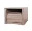 Selun 22 Bedside Cabinet | Oak Truffle | 45 x 50 x 43 cm | Modern Handleless Design