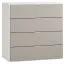 Bellaco 32 Dresser | White / Grey | 92 x 90 x 47 cm | 4 Drawers | LED Lighting | Soft Close