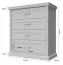 Chest of Drawers Lotofaga 20 | Grey / Walnut | 112 x 101 x 48 cm | Modern Design | Soft Close