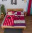 Futon Bed | Solid Oiled Beech Heartwood | 180 x 200 cm Lying Surface | Modern & Stable