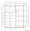 Chest of drawers Rabaul 01, colour: Sonoma oak - Measurements: 140 x 120 x 40 cm (H x W x D)