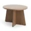 Small coffee table | 58 x 58 x 40 cm | round table | side table | walnut color | ABS edges | Belladere 08