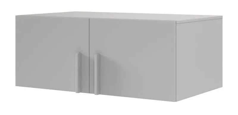 Top unit for closet Edegem 03 | ABS edges | color: platinum grey | 100 x 61 x 40 cm | 2 doors | 1 large compartment