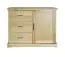 Sideboard Buteo 06, 3 drawer, 1 door, solid pine wood, clearly varnished - H78 x W100 x D40 cm
