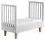 Baby bed / Kid bed Rilind 02, Colour: White / Oak - Lying area: 70 x 140 cm (W x L)