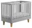 Baby bed / Kid bed Rilind 05, Colour: Grey / Oak - Lying area: 60 x 120 cm (w x l)