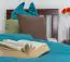 Children's bed / Youth bed "Easy Premium Line" K8, solid beech wood, dark brown finish - 90 x 200 cm