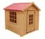 Playhouse Happy Park Red - 1.05 x 1.05 meters made from 13 mm block planks