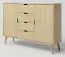 Chest of drawers solid pine wood natural Aurornis 46 - Measurements: 104 x 142 x 40 cm (H x W x D)