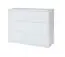 Chest of drawers Thiva 02, Colour: White / White high gloss - Measurements: 82 x 110 x 46 cm (h x w x d)