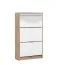 Shoe Cabinet with Mirror Front Gradide 07 | Sonoma Oak | 3 Hinged Doors | 119 x 67 x 28 cm | 6 Compartments