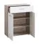 Chest of Drawers with Drawer Kove 04 | Oak Grey & White High Gloss | 2 Doors | 3 Compartments | 97.5 x 79 x 35 cm | Entrance Hall Storage