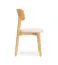 Dining Chair with Upholstered Seat | Oak & Beige Bouclé | Easy-Care & Pet-Friendly | 47 x 50 x 80 cm
