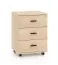 Rolling Cabinet | Color: Lindberg Oak | 3 drawers | 46 x 41 x 64 cm | for the office and home office | lockable | soft-close feature | ABS edges