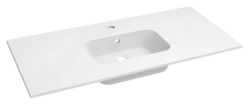 Bathroom - Washbasin Dhule 16, Colour: White - 10 x 101 x 46 cm (H x W x D)