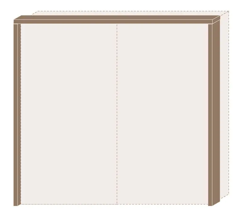 Frame for sliding door wardrobe / wardrobe Gataivai 05 and 06, Colour: Walnut