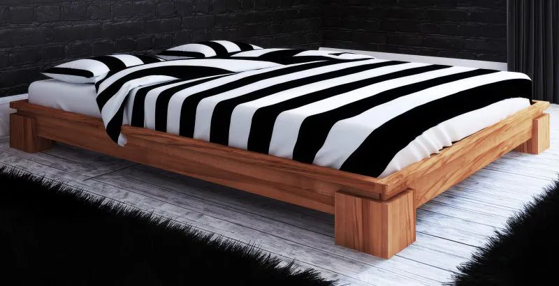 Single Bed / Guest Bed Tasman 02 | Solid Beech Oiled | 140 x 200 cm Lying Area | Premium Quality