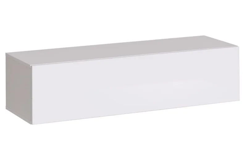 Simple TV Cabinet Fardalen 29 | White | 30 x 120 x 40 cm | 2 Compartments | Push-to-Open