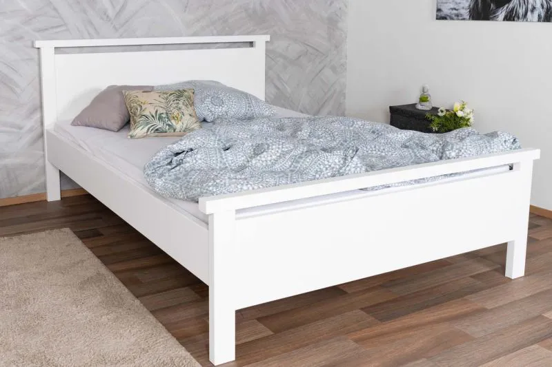 Children's Bed White Solid Pine 69 | Youth Bed 140 x 200 cm | Incl. Slatted Frame | Easy to Combine | Quality