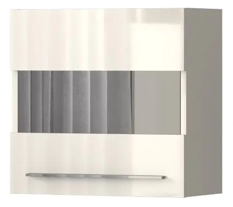 Hanging display case Garim 45, Colour: high gloss beige - 57 x 60 x 29 cm (h x w x d)