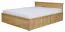 Double Bed Matam 21 with Slatted Frame | Oak Finish | 160 x 200 cm | Elegant Storage Solution