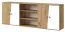 Cabinet extension Sirte 17, Colour: Oak / White / Grey matt - Measurements: 80 x 213 x 40 cm (H x W x D)