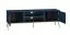 TV Base Cabinet Kumpula 05 | Dark Blue | 54 x 160 x 40 cm | 2 Doors, 4 Compartments | Gold Accents