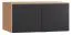 Wardrobe Top Attachment for 2-Door Leoncho 13 | Oak/Black | 45 x 93 x 57 cm | Soft Touch Finish