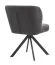 Lumiko 01 Swivel Dining Chair | Anthracite | Soft Fleece-Feel Fabric | Ergonomic Backrest | 360° Swivel | 84 x 50 x 63 cm