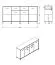 Wide Sideboard with Four Doors Sabas 14 | White Finish | Black Handles & Legs | 2 Drawers | 8 Compartments | 90 x 182.5 x 40 cm