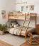 Bunk Bed Lukas Solid Beech Natural | Sloping Ladder | 90x200 cm & 140x200 cm | Rolling Frame Included