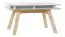 Extendable dining table Minnea 33, Colour: White / Oak - Measurements: 139 - 219 x 100 cm (W x D)
