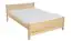 Single bed / Guest bed 78D solid pine wood, clearly varnished - size 120 x 200 cm