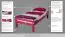 Single bed "Easy Premium Line" K1/1n, solid beech wood, pink - 90 x 190 cm