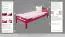 Children's bed / Youth bed "Easy Premium Line" K1/2n, solid beech wood, pink - 90 x 200 cm