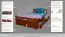 Single "Easy Premium Line" K4 incl. 2 underbed drawers and 1 cover plate, solid beech wood, cherry coloured - 120 x 200 cm
