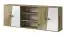 Cabinet extension Sirte 17, Colour: Oak / White / Black high gloss - Measurements: 80 x 213 x 40 cm (H x W x D)