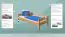 Children's bed / Youth bed Benedikt, solid beech wood, clearly varnished, incl. slatted frame - 90 x 200 cm