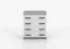 Smolikas 16 Chest of Drawers | 80 cm Wide | White & Gray | 4 Spacious Drawers | Gray Wooden Handles | 90 x 80 x 40 cm | Children & Youth