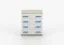 Smolikas 03 Chest of Drawers | 80 cm Wide | White & Sonoma Oak | 4 Drawers | Blue Wooden Handles | 90 x 80 x 40 cm | Spacious Storage
