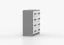 Smolikas 16 Chest of Drawers | 80 cm Wide | White & Gray | 4 Spacious Drawers | Gray Wooden Handles | 90 x 80 x 40 cm | Children & Youth