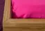 Futon bed / single bed Wooden Nature 01, with headboard, solid oiled oak, lying surface 90 x 200 cm, high-quality materials, for guest rooms