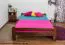 Children's bed / Youth bed A11, solid pine wood, nut-brown, incl. slats - 160 x 200 cm