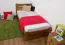 Children's bed / Youth bed A24, solid pine wood, oak finish - 90 x 200 cm
