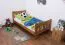 Children's bed / Youth bed A22, solid pine wood, oak finish, incl. slatted bed frame - 90 x 200 cm 