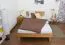 Futon Bed Solid Wood Wooden Nature 03 | Oiled Oak | 120 x 200 cm | Modern Design & Stability